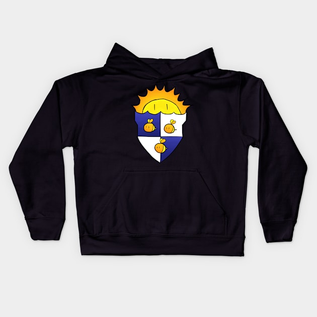 Cute Coat of Arms - Sun and Bees Kids Hoodie by JonGrin